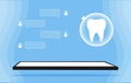 tooth icon. Dentistry vector illustration. Book an appointment with a dentist. Illustration of a tooth Royalty Free Stock Photo
